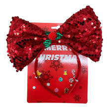 Image of Toys. Product name - Christmas Headband Sequins Bow in colour by brand - Toymate