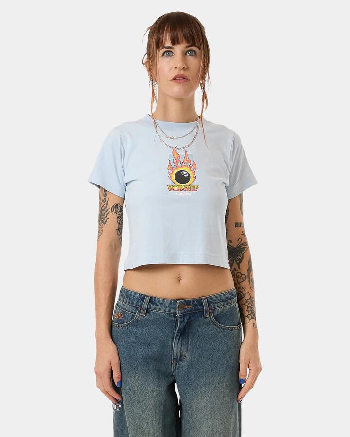 Image of T-Shirts. Product name - Worship Womens Try Again Boy T-Shirt Ice Melt in Ice Melt colour by brand - Worship