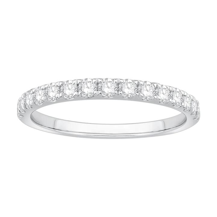 Image of Jewelry. Productname: Anniversary Ring with 1/2ct of Laboratory Grown Diamonds in 18kt White Gold in Diamond colour by brand - Bevilles