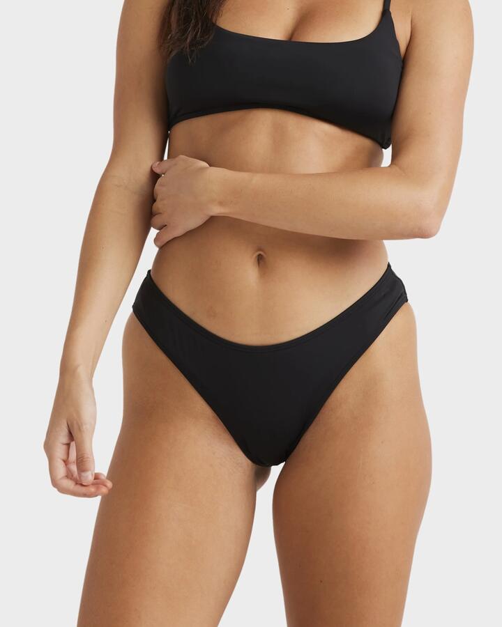 Image of Swimwear. Product name - Billabong Womens Sol Searcher Bondi Bikini Bottom Black Pebble in Black Pebble colour by brand - Billabong