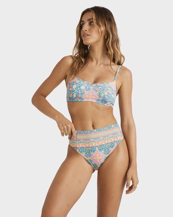 Image of Swimwear. Product name - Billabong Womens Sunrise Coast Bikini Bottom Multi in Multi colour by brand - Billabong