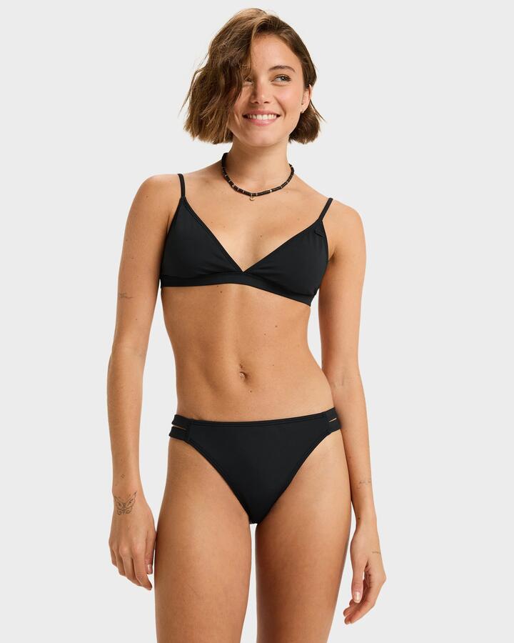 Image of Swimwear. Product name - Roxy Womens Beach Classics Bikini Bottom Anthracite in Anthracite colour by brand - Roxy
