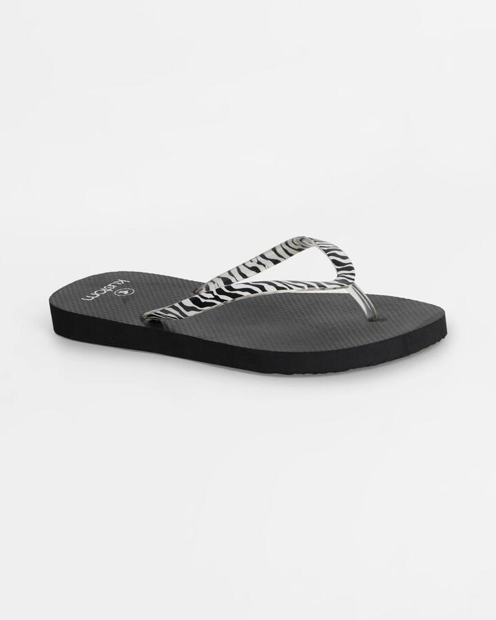 Image of Sandals. Product name - Kustom Womens Classic Thongs Black in Black colour by brand - Kustom