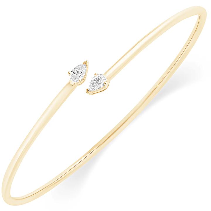 Image of Jewelry. Productname: 60mm Bangle With 0.30ct of Laboratory Grown Diamonds in 9kt Yellow Gold in Diamond colour by brand - Bevilles