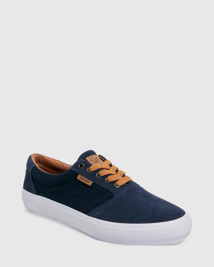 Image of Sneakers. Productname: Kustom - Mens Central Wide Sneakers - Navy Tan - in Navy Tan colour by brand - Kustom