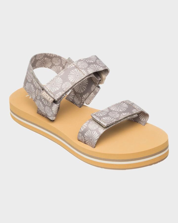 Image of Sandals. Product name - Roxy Womens Roxy Cage Sandals Taupe in Taupe colour by brand - Roxy