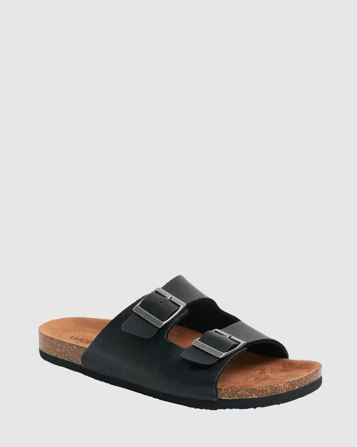 Image of Slippers. Product name - Kustom Womens Duo Slides Black/Tan in Black/Tan colour by brand - Kustom