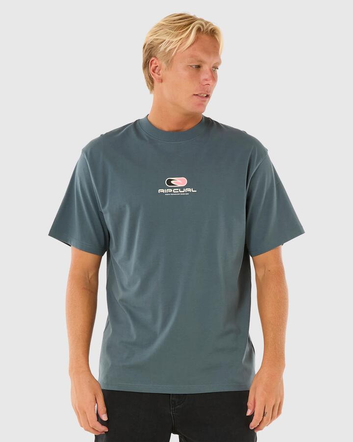 Image of T-Shirts. Product name - Rip Curl Mens Pill Icon T-Shirt Pine Night in Pine Night colour by brand - Rip Curl