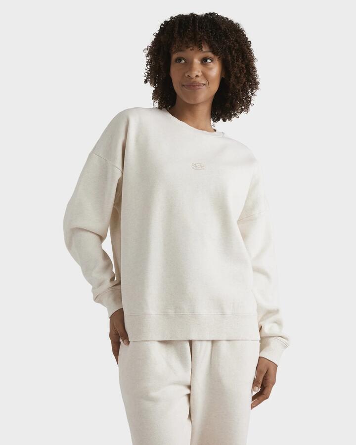 Image of Accessories. Product name - Billabong Womens Wave Essential Crew Neck Snow Marle in Snow Marle colour by brand - Billabong