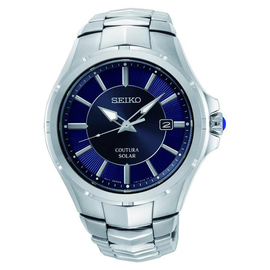 Image of Watches. Productname: Seiko Men's Stainless Steel Blue Watch SNE511P in Watch colour by brand - Seiko