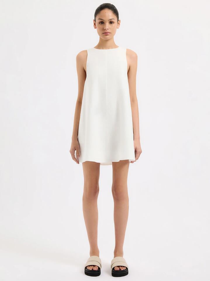 Image of Dresses. Productname: Nude Lucy Nemi Linen Dress in White colour by brand - Nude Lucy