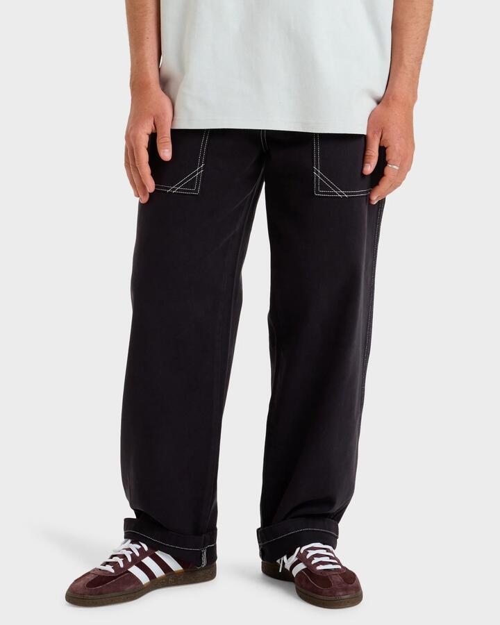 Image of Jeans. Product name - Quiksilver Mens Mercury Denim Jeans Black in Black colour by brand - Quiksilver