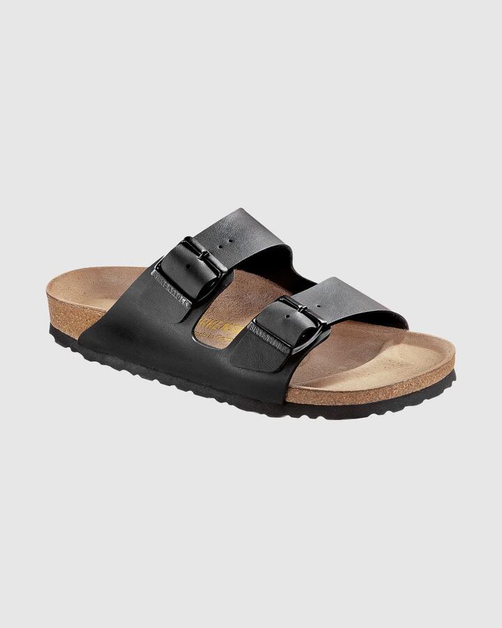 Image of Slippers. Productname: Birkenstock Arizona Birko-Flor Narrow Slides Black - in Black colour by brand - Birkenstock