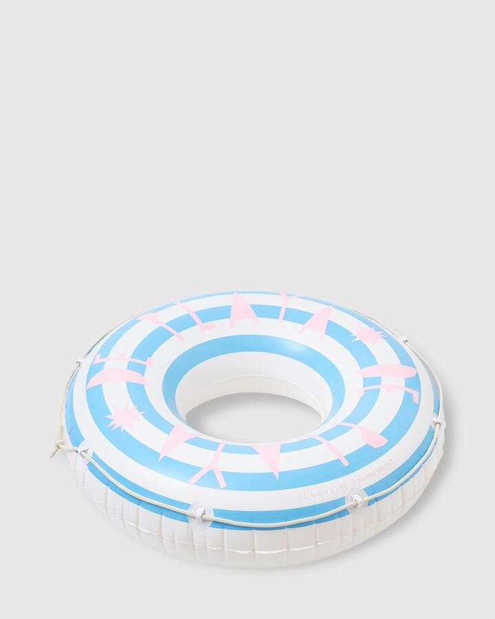 Image of Rings. Productname: Sunnylife - De Playa Strip Retro Pool Ring - Stripe - in Stripe colour by brand - Sunnylife