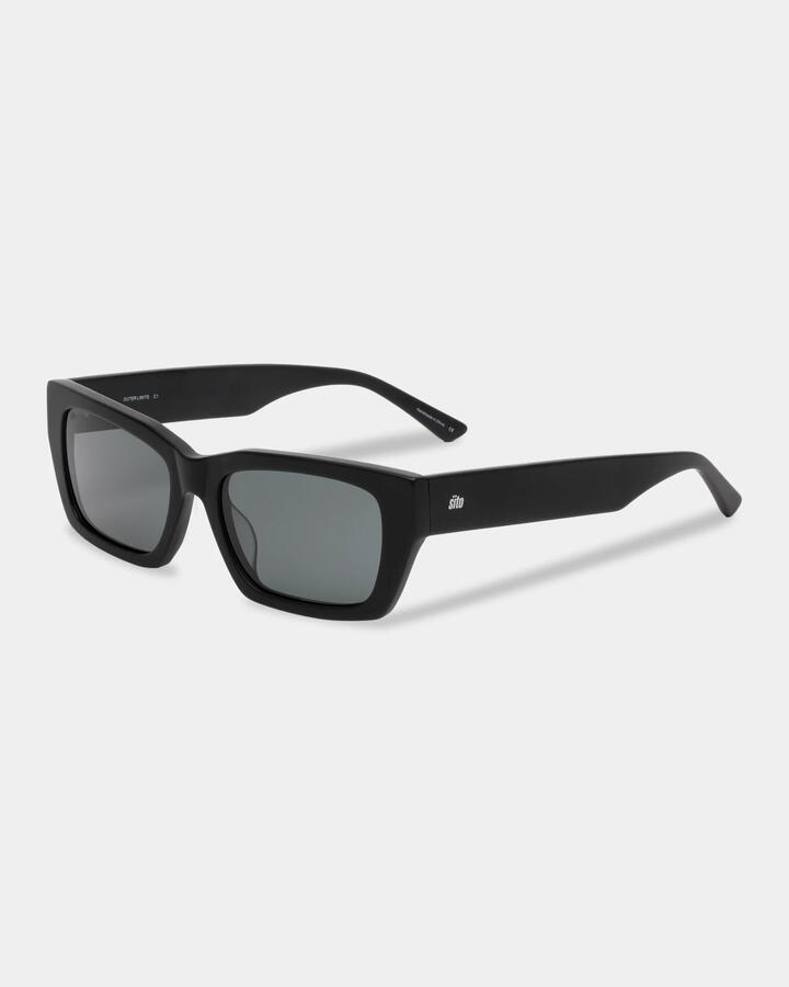 Image of Sunglasses. Product name - Sito Outer Limits Sunglasses Matte Black Iron Gre in Matte Black Iron Gre colour by brand - Sito