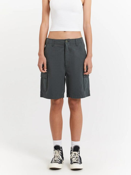 Image of a model wearing Shorts. Productname: Stussy Surplus Cargo Shorts in Fern colour by brand - Stussy