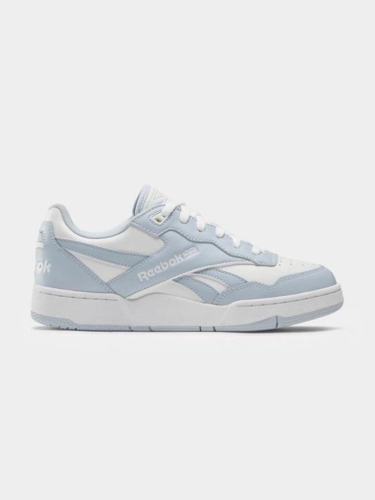 Image of Sneakers. Productname: Reebok Womens BB 4000 II Basketball Sneakers in Pale Blue/Cloud White colour by brand - Reebok