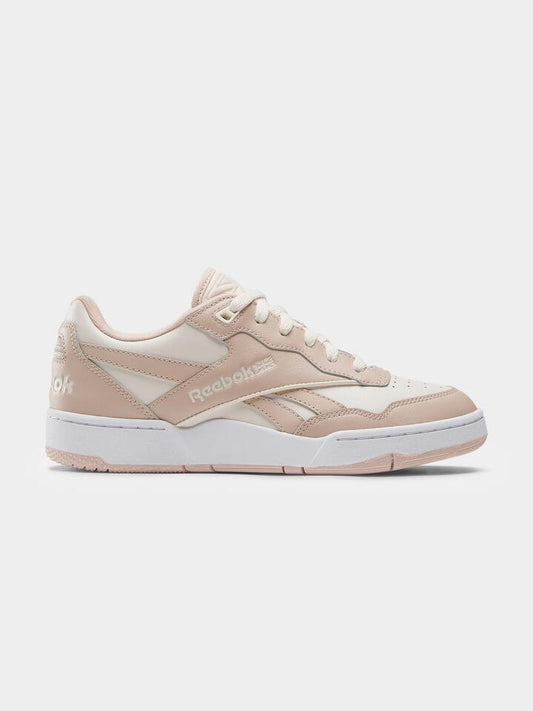 Image of Sneakers. Productname: Reebok Womens BB 4000 II Basketball Sneakers in Pink/Blush/Cloud White colour by brand - Reebok