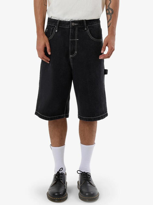 Thrills Big Slacker Denim Short (Aged Black)