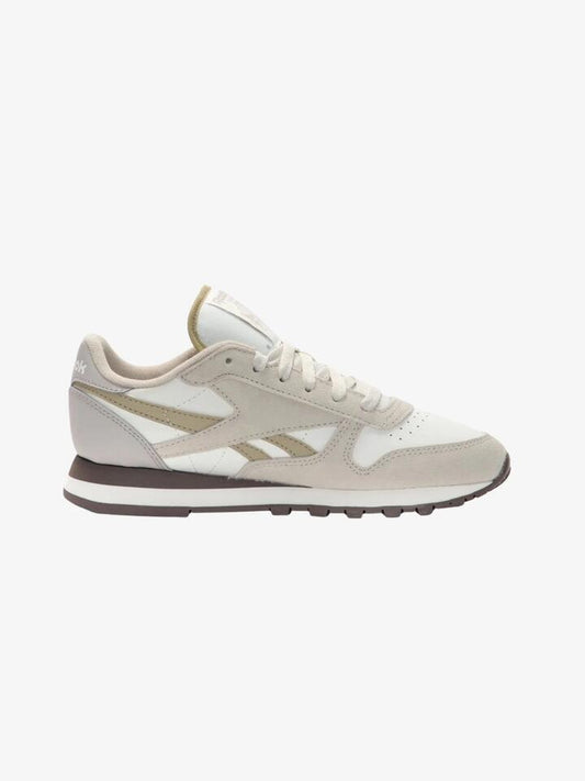 Image of Footwear. Productname: Reebok Women's Classic Leather Shoes in Chalk/Alabaster/Moonstone colour by brand - Reebok