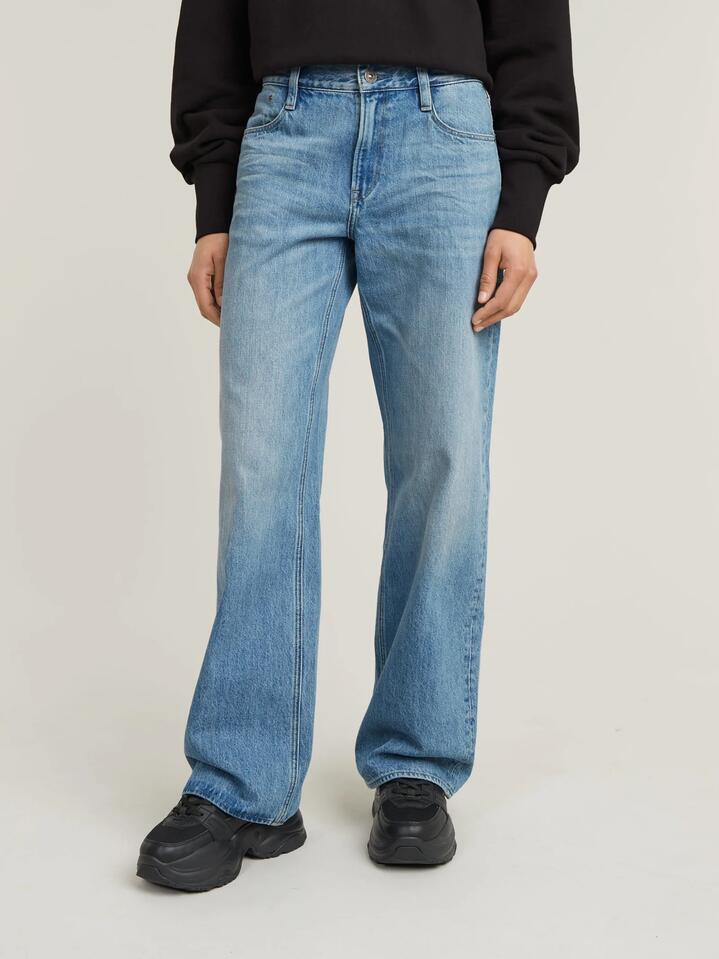 Image of a model wearing Denim. Productname: G-Star Judee Loose Jean in Faded Brilliant Blue colour by brand - G-Star