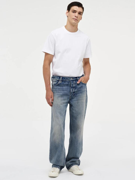 Image of a model wearing Tops. Productname: Neuw Cave Pima Tee in White colour by brand - Neuw