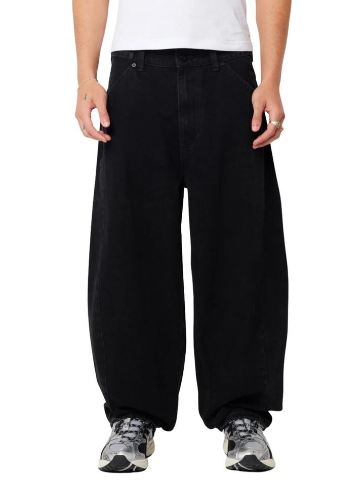 Image of Jeans. Productname: Abrand A6 Big Cocoon Skyler in Washed Black colour by brand - Abrand