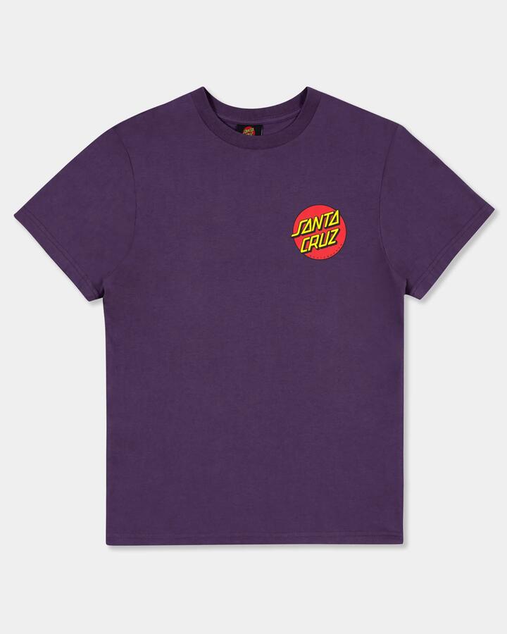 Image of T-Shirts. Product name - Santa Cruz Boys 8-16 Clasic Dot Chest T-Shirt Purple in Purple colour by brand - Santa Cruz