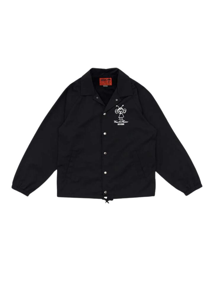Image of a model wearing Outerwear. Productname: Deus Sensory Overload Coach Jacket in Black colour by brand - Deus