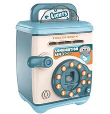 Image of Toys. Product name - Popsey Blue Password & Fingerprint Piggy Bank in colour by brand - Toymate