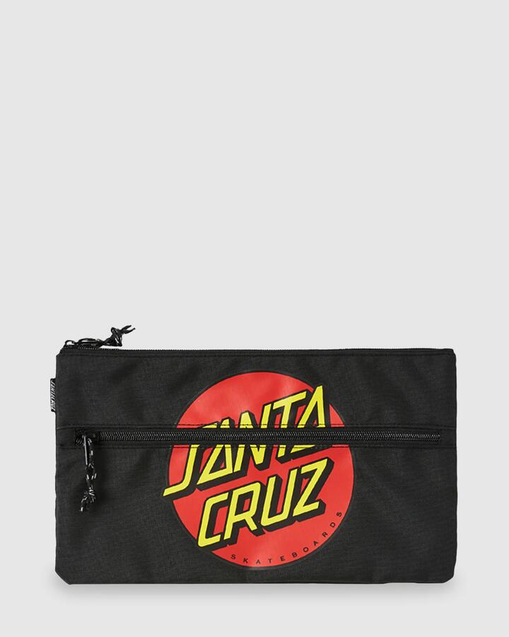 Image of Accessories. Product name - Santa Cruz Boys Classic Dot Pencil Case Black in Black colour by brand - Santa Cruz