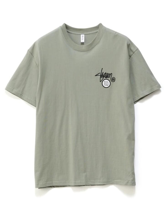 Image of a model wearing Outerwear. Productname: S-Double Coat of Arms SS Tee in SEAGRASS colour by brand - S-Double