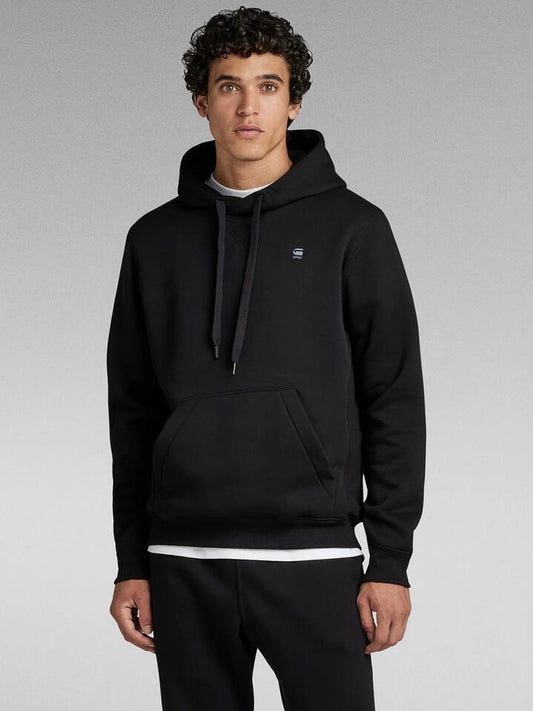 Image of a model wearing Outerwear. Productname: G-Star Premium Core Hooded Sweater in Dark Black colour by brand - G-Star