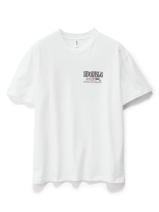 Image of a model wearing Tops. Productname: S-Double Workgear SS Tee in White colour by brand - S-Double