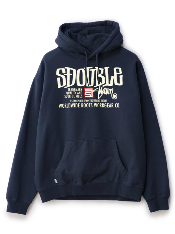 Image of a model wearing Outerwear. Productname: S-Double Workgear Hood in Navy colour by brand - S-Double