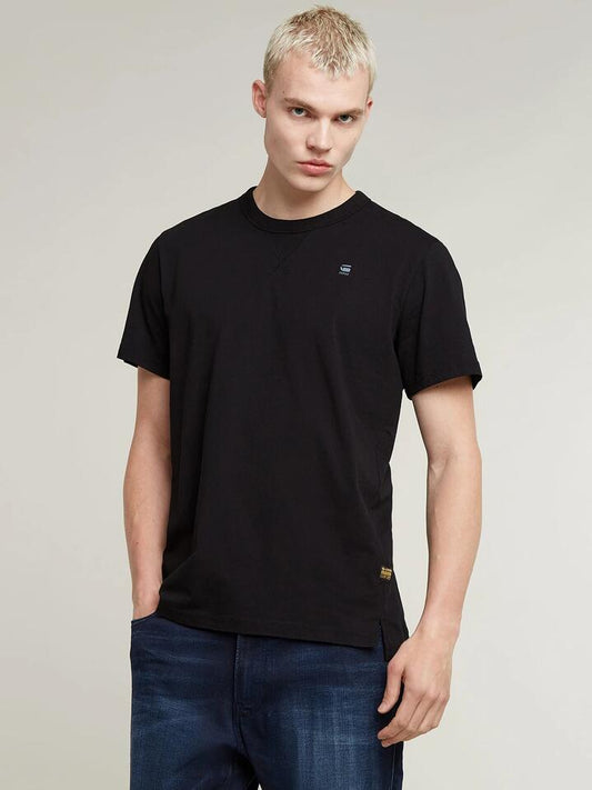 Image of a model wearing Tops. Productname: G-Star Nifous R Tee in Dk Black colour by brand - G-Star