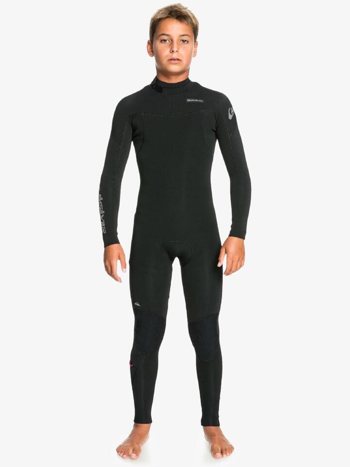 Image of Accessories. Product name - Quiksilver Boys 6-16 4/3Mm Everyday Sessions Back Zip Wetsuit Black in Black colour by brand - Quiksilver