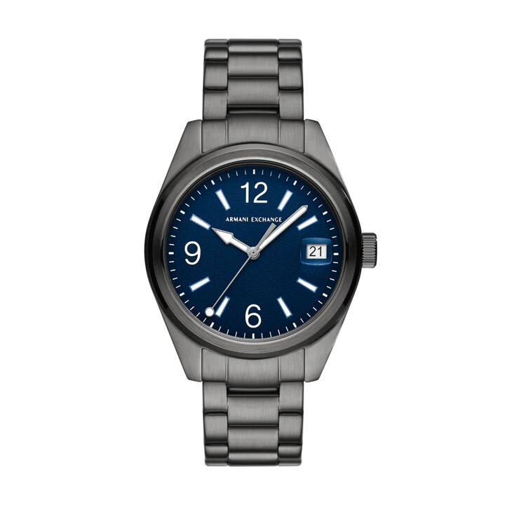 Image of Watches. Productname: Armani Exchange Three-Hand Date Gunmetal Stainless Steel Watch AX1421 in Watch colour by brand - Armani Exchange