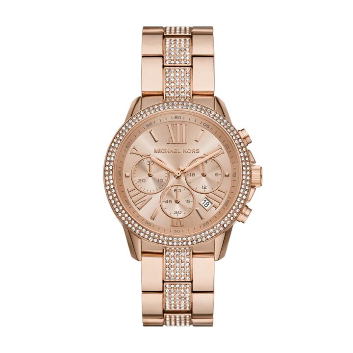 Image of Watches. Productname: Michael Kors Brynn Chronograph Rose Gold-Tone Stainless Steel Watch MK7505 in Watch colour by brand - Michael Kors
