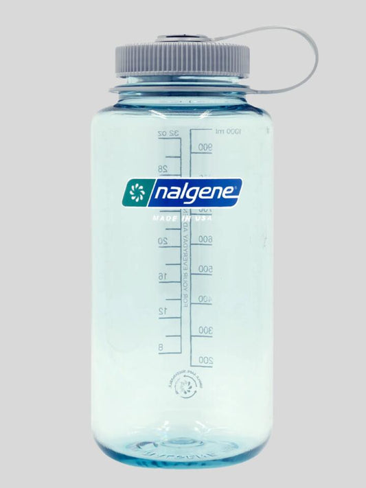 Image of Water Bottles. Productname: Nalgene Sustain Wide Mouth 1L Bottle ONE SIZE Seafoam in Seafoam colour by brand - Nalgene