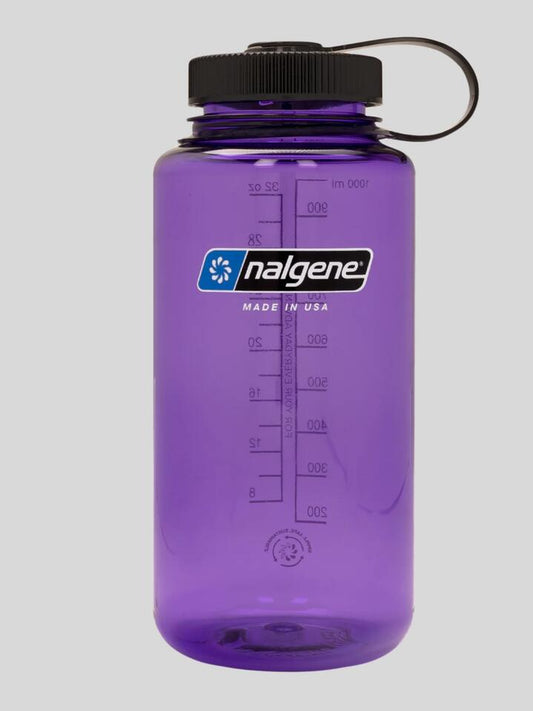 Image of Water Bottles. Productname: Nalgene Sustain Wide Mouth 1L Bottle ONE SIZE Purple in Purple colour by brand - Nalgene