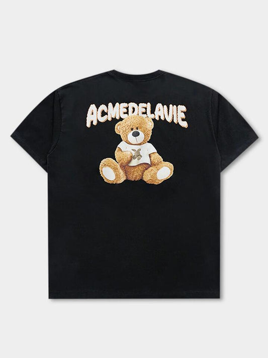 Image of a model wearing Tops. Productname: ADLV Rabbit Bear Tee in Black colour by brand - ADLV