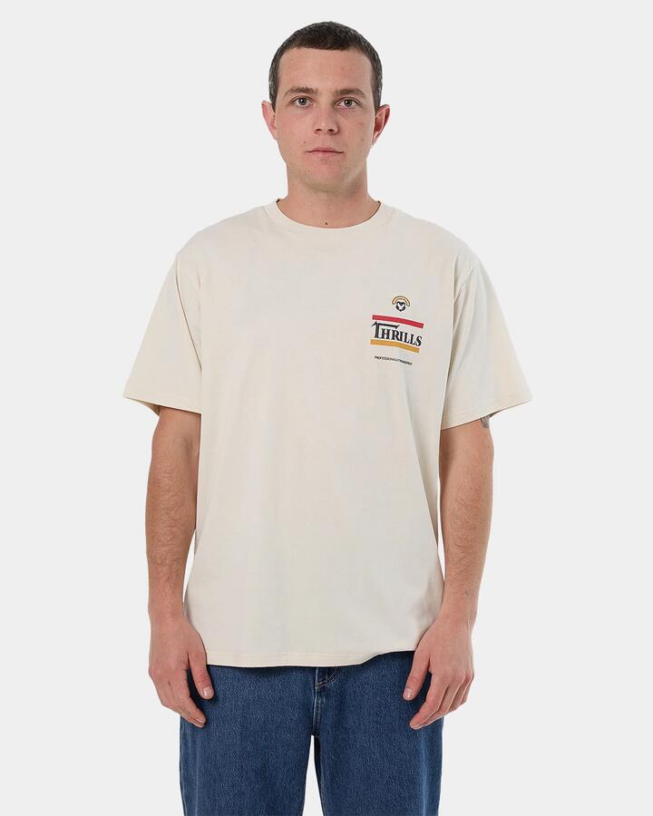 Image of T-Shirts. Product name - Thrills Mens Responsible Merch Fit T-Shirt Heritage White in Heritage White colour by brand - Thrills