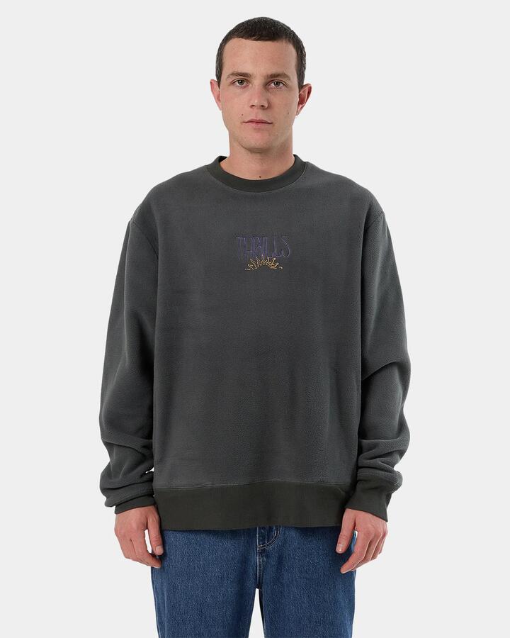 Image of Accessories. Productname: Thrills - Mens Powerful Security & Success Crew Neck - Merch Black - in Merch Black colour by brand - Thrills