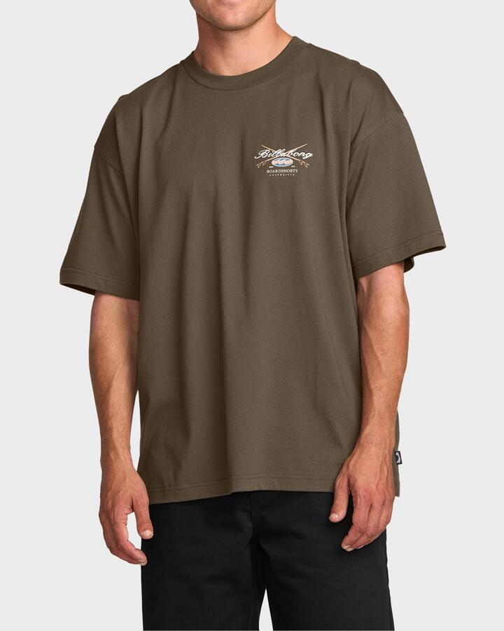 Image of T-Shirts. Productname: Billabong Mens Crossboards T-Shirt Brown - in Brown colour by brand - Billabong