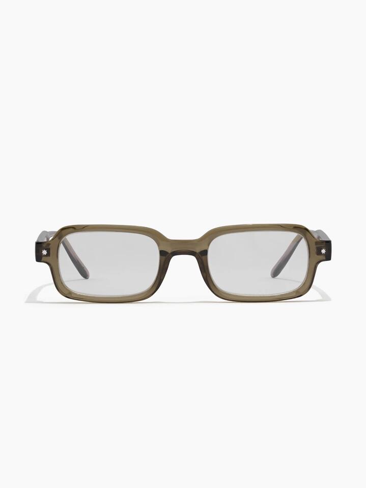 Image of Sunglasses. Productname: Szade Recycled Wynn ONE SIZE OLIVE / CLEAR BLUE LIGHT BLOCK in OLIVE / CLEAR BLUE LIGHT BLOCK colour by brand - Szade Recycled