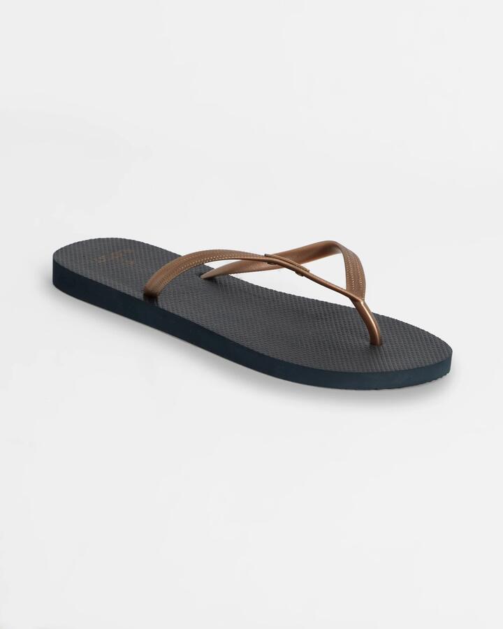 Image of Sandals. Product name - Kustom Womens Classic Thongs Blk Rse Gld in Blk Rse Gld colour by brand - Kustom