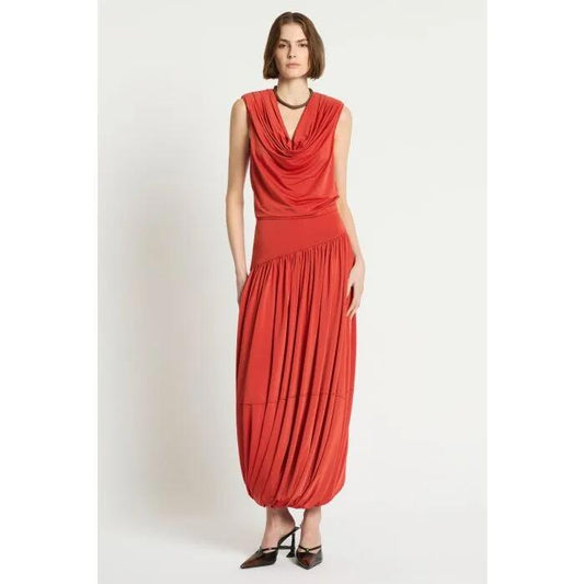 Image of a model wearing Skirts. Productname: Samantha Skirt in Geranium colour by brand - sass and bide