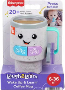 Image of Kitchen & Dining. Product name - Fisher-Price Laugh and Learn Wake Up and Learn Coffee Mug Toy in colour by brand - Fisherprice