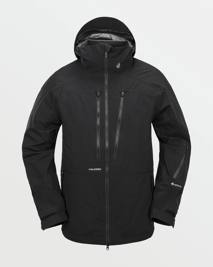 Image of Coats & Jackets. Product name - Volcom Mens Guch Stretch Gore-Tex Snow Jacket Black in Black colour by brand - Volcom